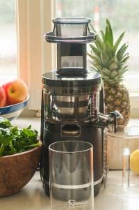 Entsaften mit dem Vertikal-Entsafter Sana 828 Sana 828 - vertikaler Slow Juicer