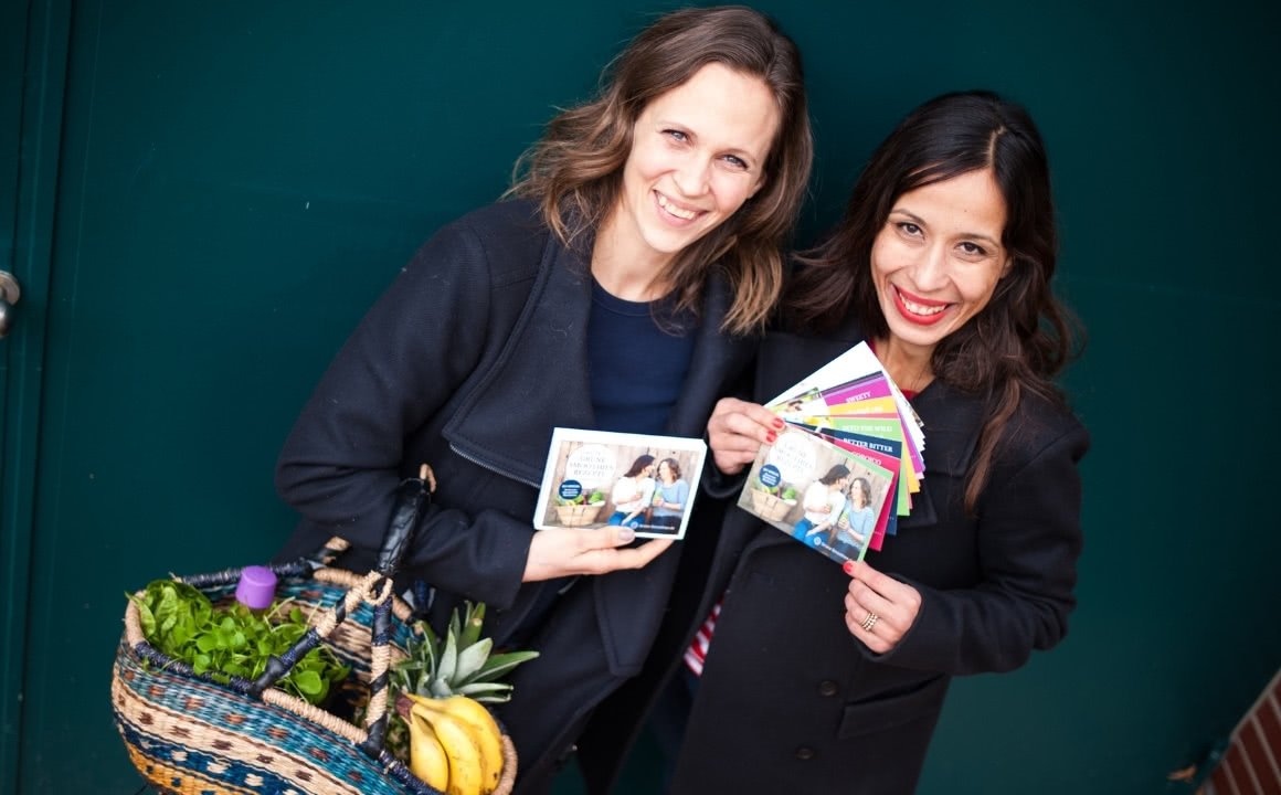 Grüne Smoothies Rezept-Karten-Set Svenja und Carla von GrüneSmoothies.de mit Rezept-Karten-Set